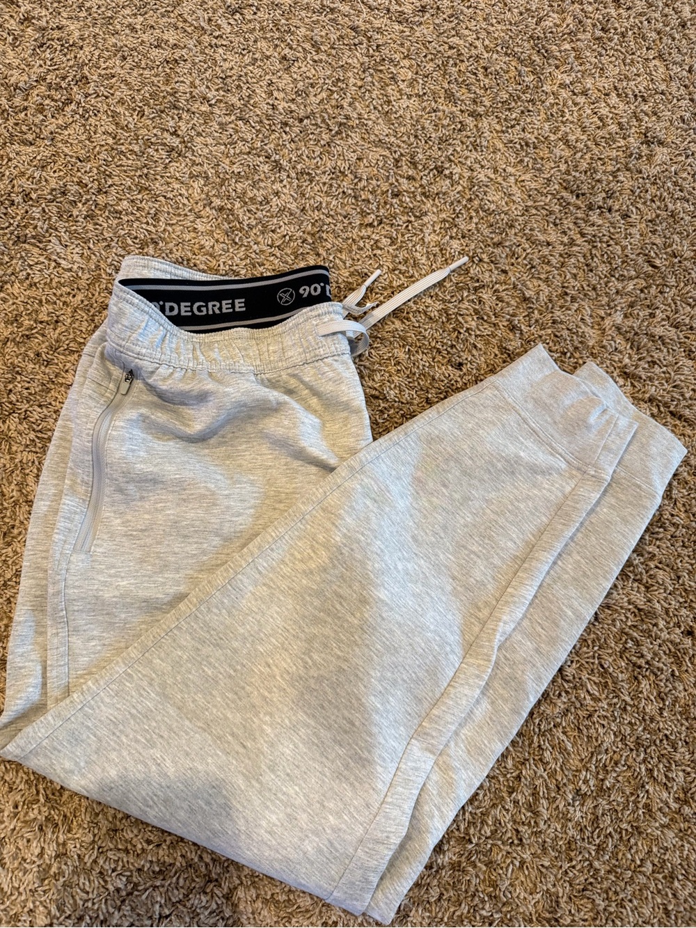 90 Degree By Reflex Light Gray Men's Jogger Sweatpants